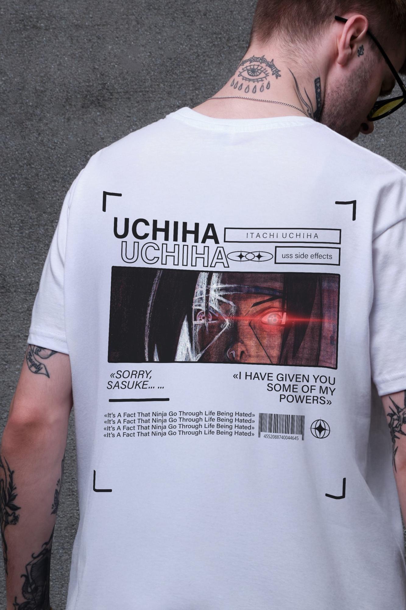 Футболка мужская Without Uchiha с принтом оверсайз L/XL White (L8049518) - фото 2
