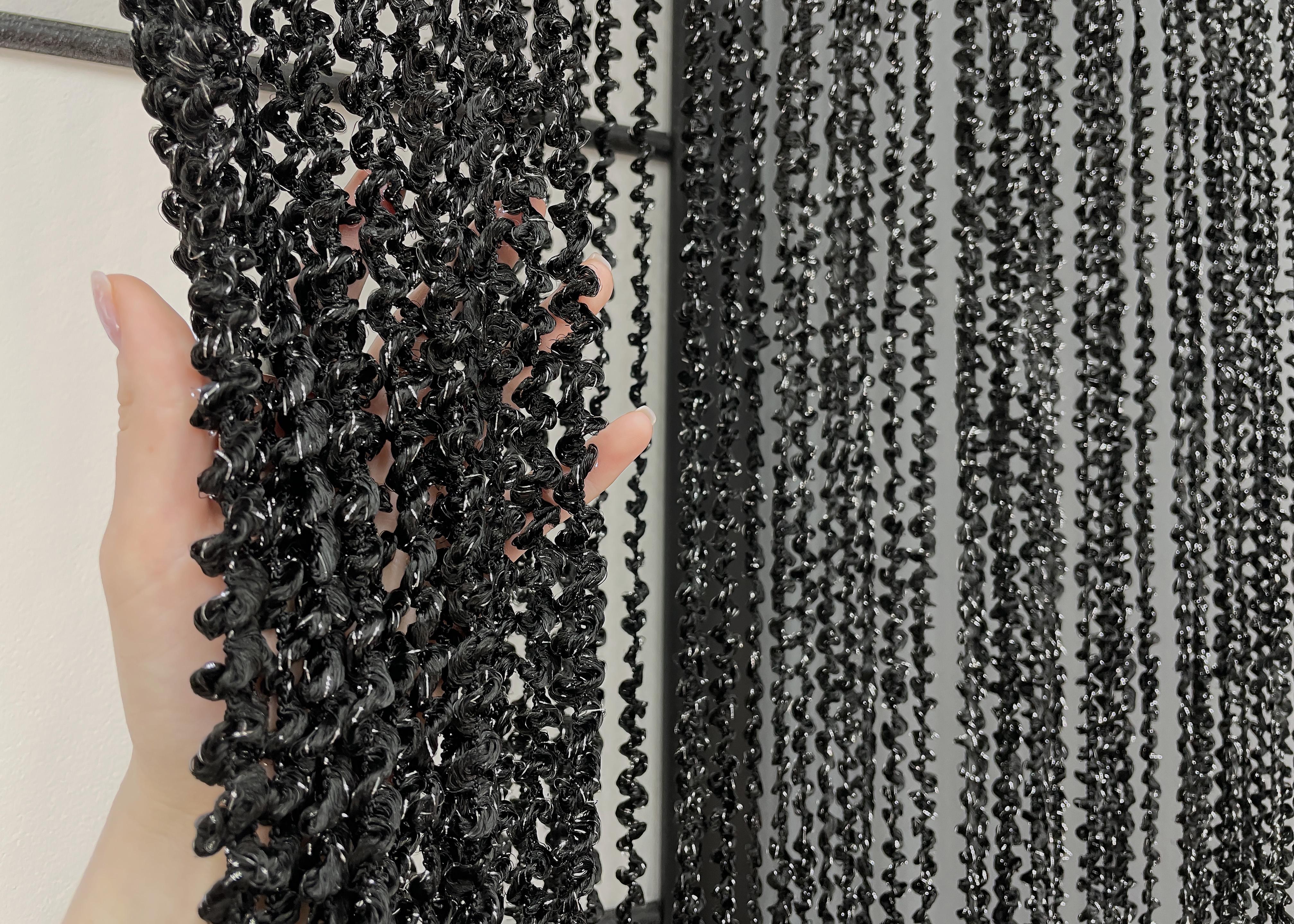 Шторы-нити спираль с люрексом 300х300 см Черный (61-067) - фото 5