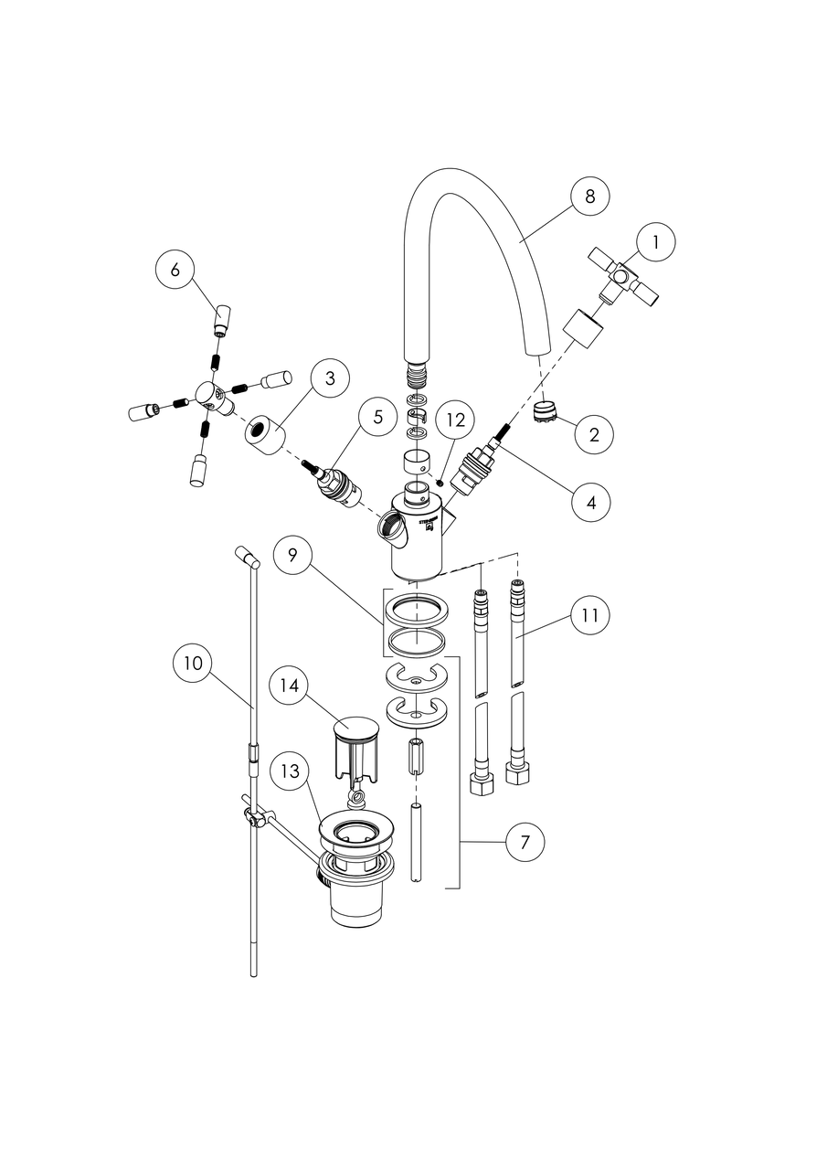 Смеситель для раковины Steinberg 250 1500 BG Розовое золото (1640327549) - фото 6 Смеситель для раковины Steinberg 250 1500 BG Розовое золото (1640327549) - фото 6