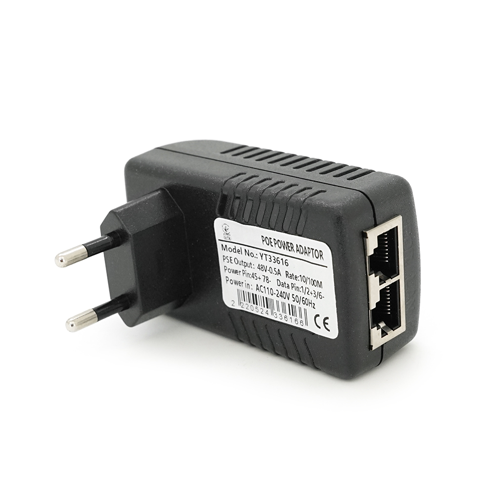 POE инжектор Ritar 48V 0,5A 24 Вт 2 порта RG-45 10/100 Мбит/с (26612848)