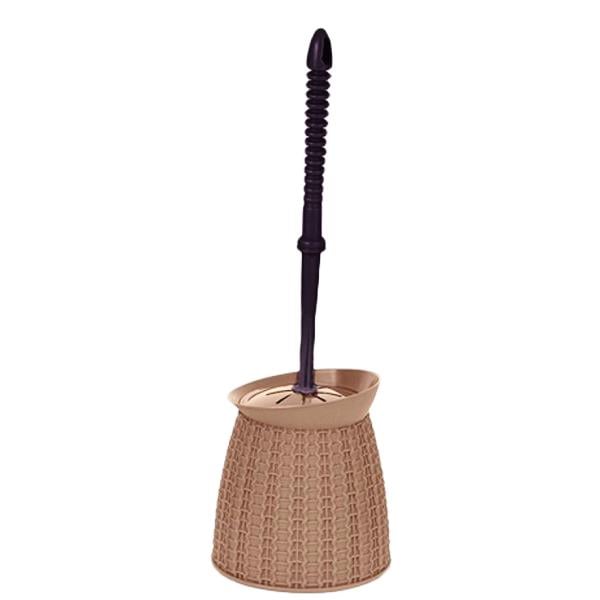 Йоржик туалетний PlastArt з підставкою Пудровий (MUP-BA-385)