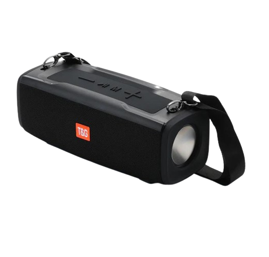 Портативная колонка T&G 624 IPX5 с RGB подсветкой Black