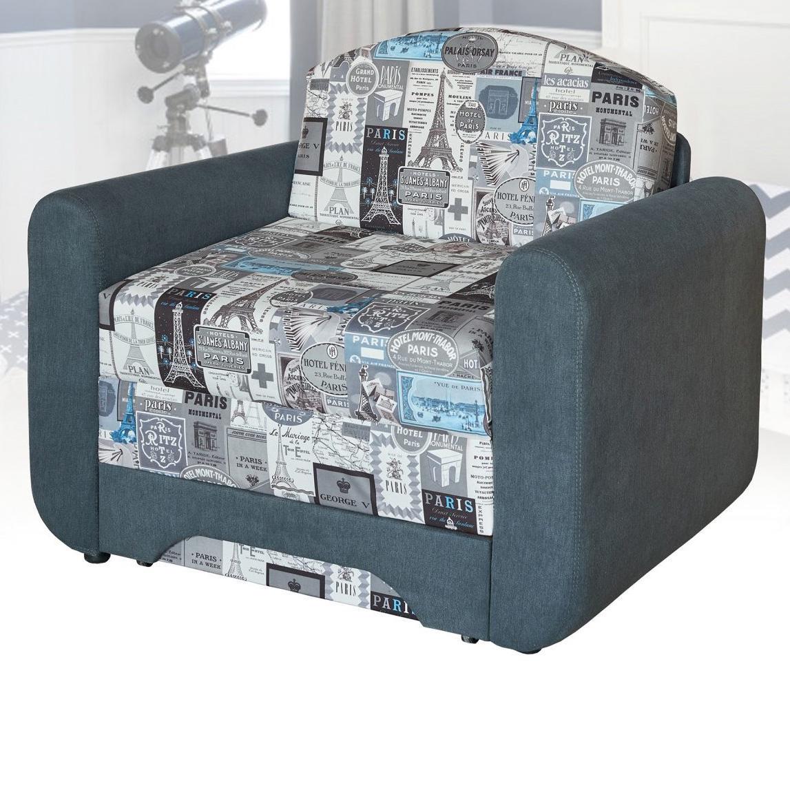 Диван раскладной Мебель-Сервис Юниор Дюймовочка Мини выкатной ДСП/металл ткань Космик Серый