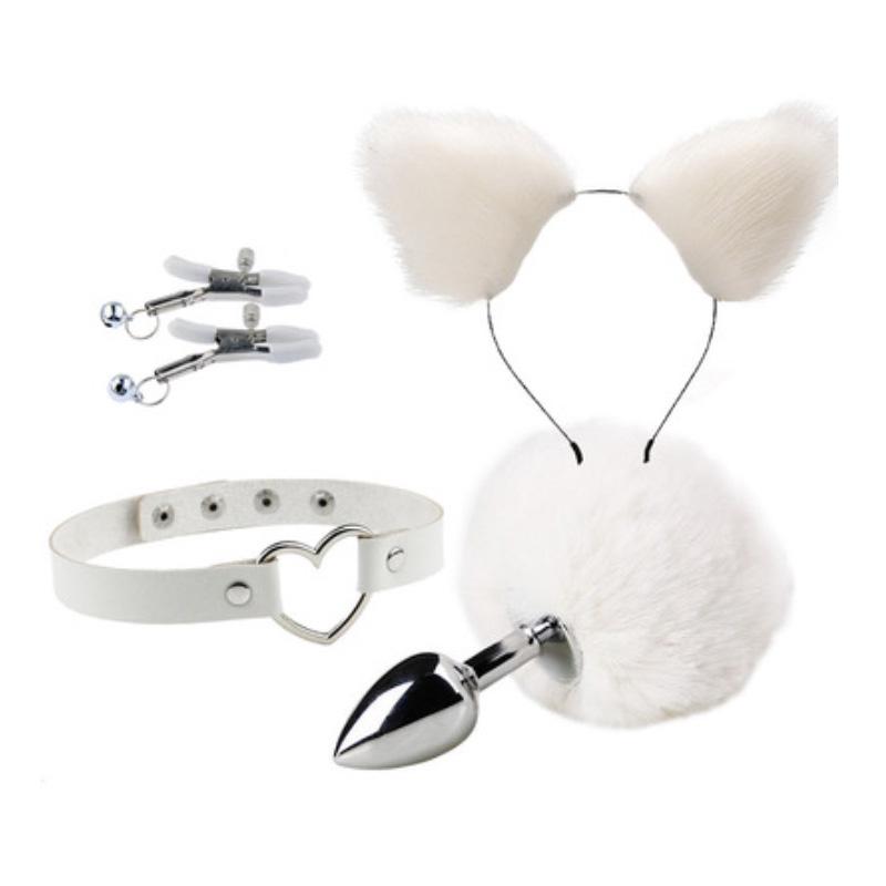Набор для сексуальных игр для пар Bondage Toys Kit White (1000062003)