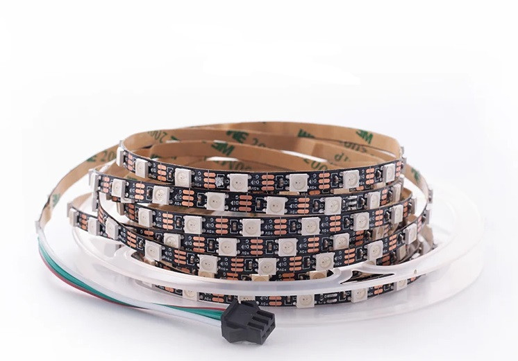 Світлодіодна стрічка адресна RGB 5050 2812b 5V IP65 60 світлодіодів (28190)