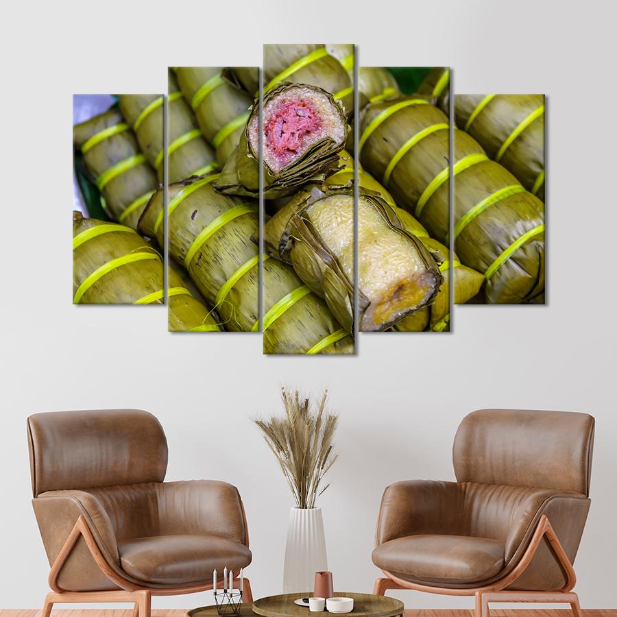 Настенний декор Вьетнамский пирожок Бань Тет в банановом листе 187x119 см (A315-5)