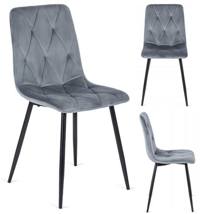 Комплект стульев Homart 4 шт. DC-281 велюр Серый (9887) - фото 5 Комплект стульев Homart 4 шт. DC-281 велюр Серый (9887) - фото 5