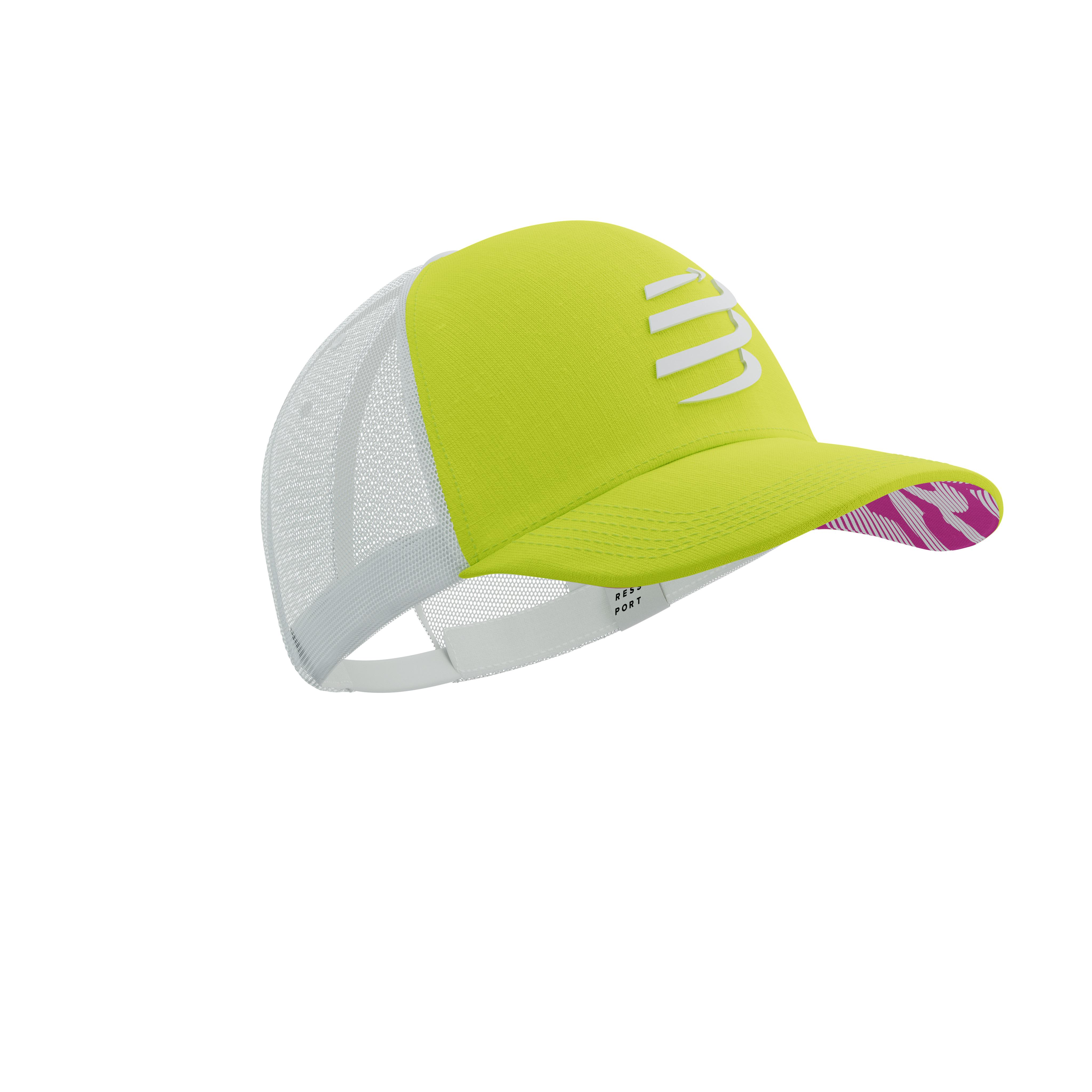 Кепка с изогнутым козырьком Compressport Trucker Cap Safe Yellow/White