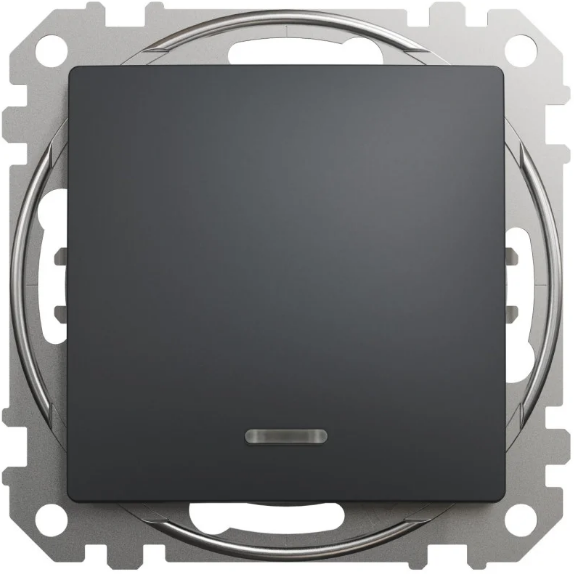 Выключатель одинарный Schneider Sedna Design с подсветкой Черный (28488784) Выключатель одинарный Schneider Sedna Design с подсветкой Черный (28488784)