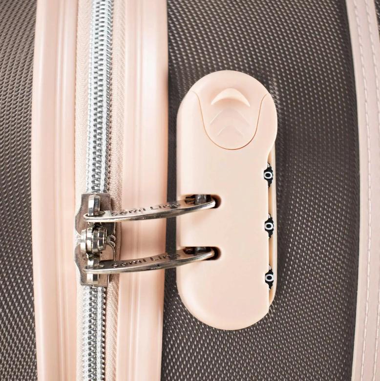 Валіза SEMI LINE T5673-3 24" M Brown/Pink Cream (52954) - фото 3 Валіза SEMI LINE T5673-3 24" M Brown/Pink Cream (52954) - фото 3