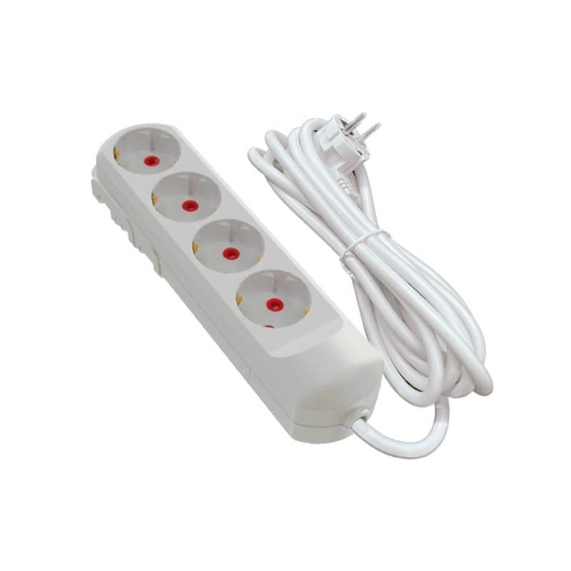 Подовжувач Neomax 5 м 4 гнізда з заземленням Білий (NX501405) - фото 1 Подовжувач Neomax 5 м 4 гнізда з заземленням Білий (NX501405) - фото 1
