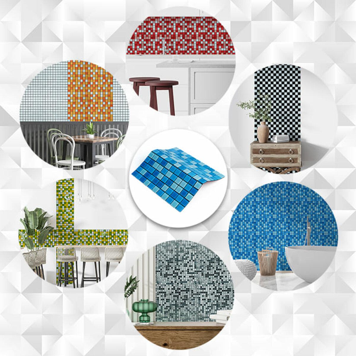 Мозаика из декоративного стекла 298х298х4,5 мм Голубой (SW-00002354) - фото 6 Мозаика из декоративного стекла 298х298х4,5 мм Голубой (SW-00002354) - фото 6