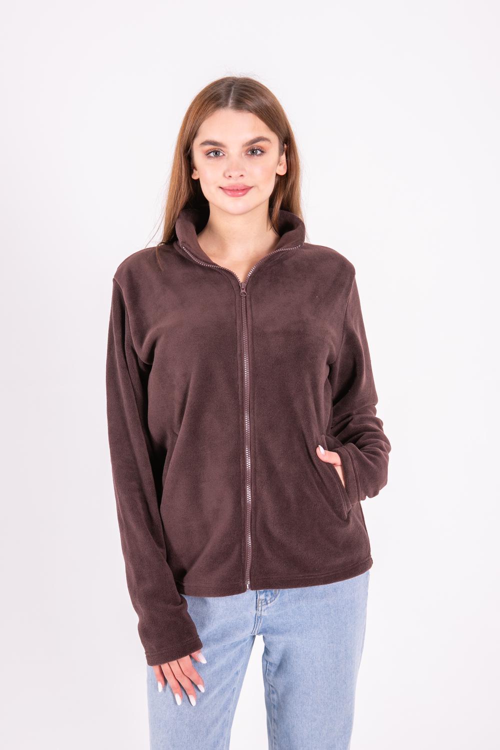 Кофта женская флисовая 9158 XS Коричневый (30567680)