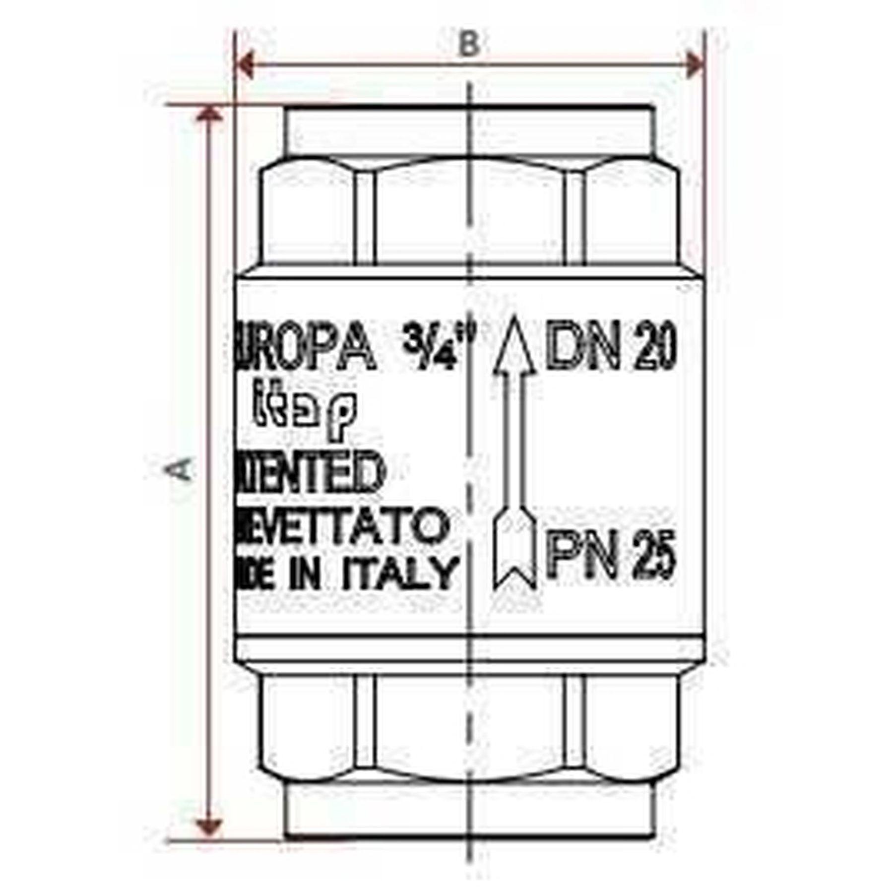 Клапан обратного хода воды ITAP 1 1/2" EUROPA 100 (000000721) - фото 4