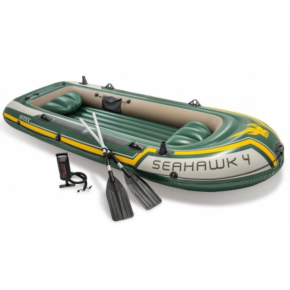 Надувний човен туристичний тримісний SEA HAWK 68351 338х127х50 см (8582)