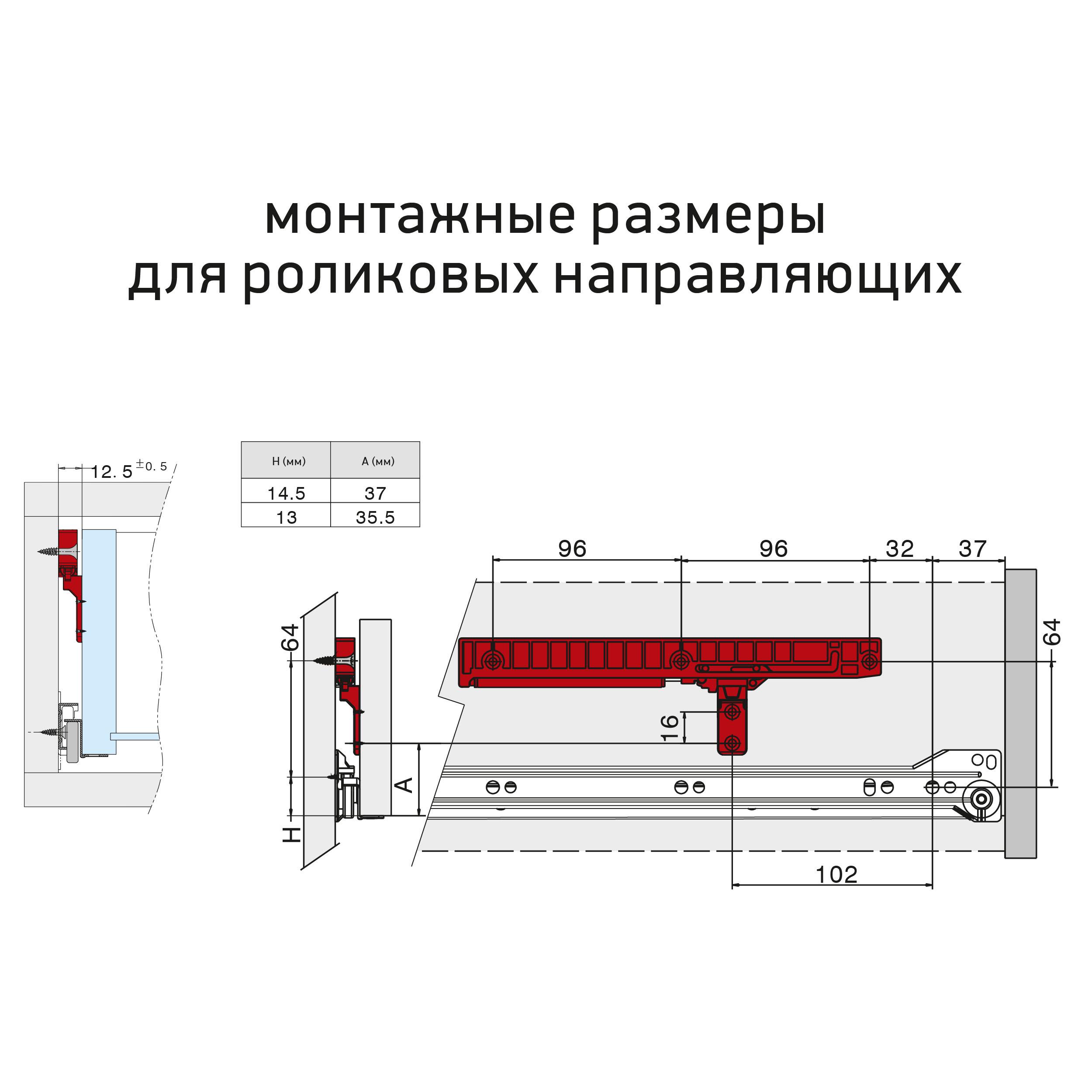 Дотягиватели Muller универсальные для метабоксов и роликовых направляющих - фото 3