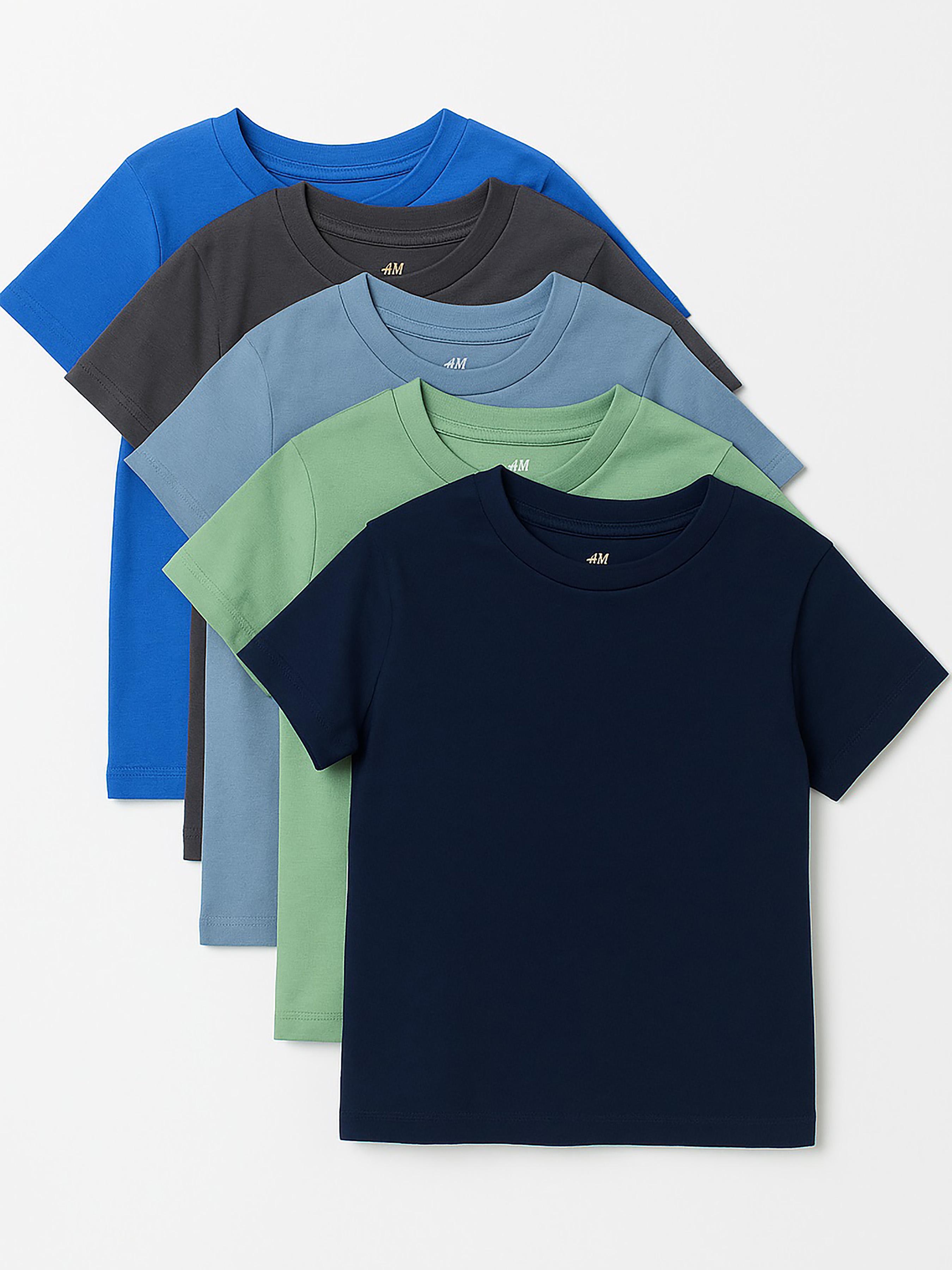 Футболка H&M 110-116 см Синій/Сірий/Зелений (A2412749176)