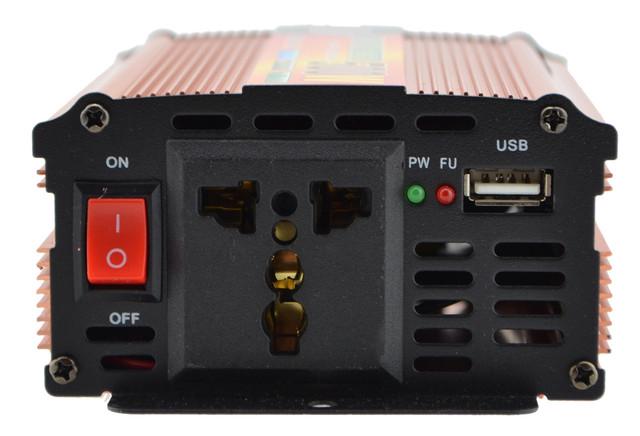 Перетворювач UKC 12 V 220 V 300 W Золотистий (000022173) - фото 8