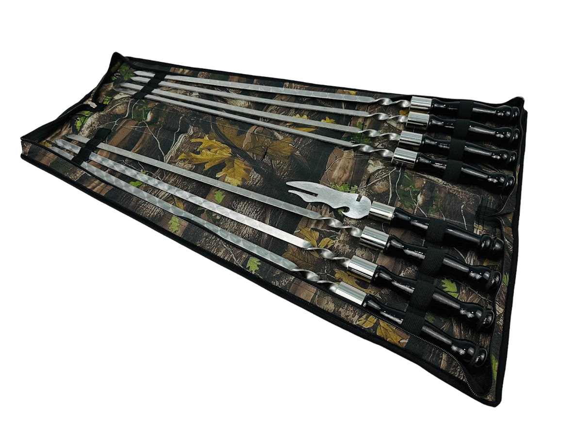 Набор шампуров подарочный Блэк в чехле-книжке 8 пр. (106-10-NB-2276)