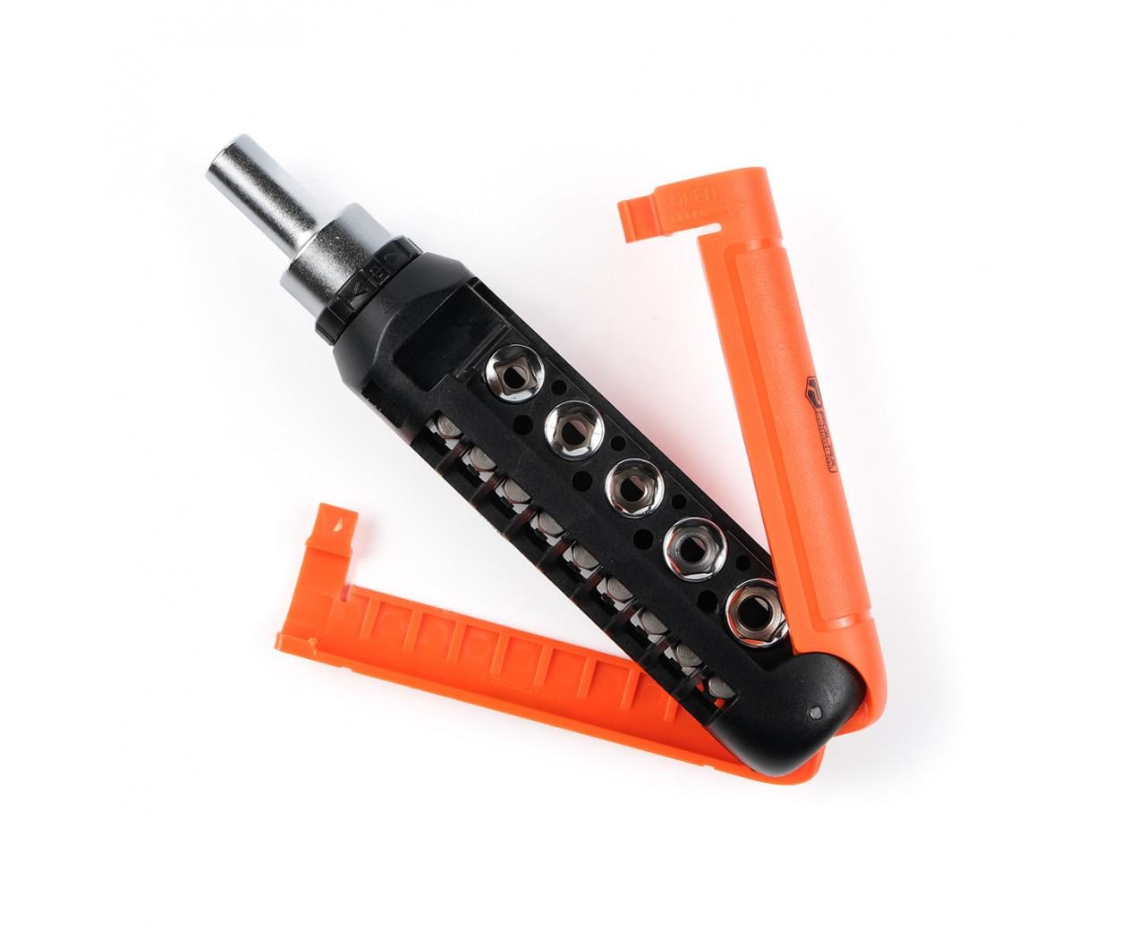 Отвертка Polax с реверсом сменными насадками и битами 15в1 (51-046)