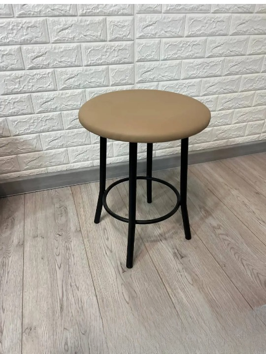 Табурет кухонний Муза 35х45 см Бежевий/Чорний (28374034)