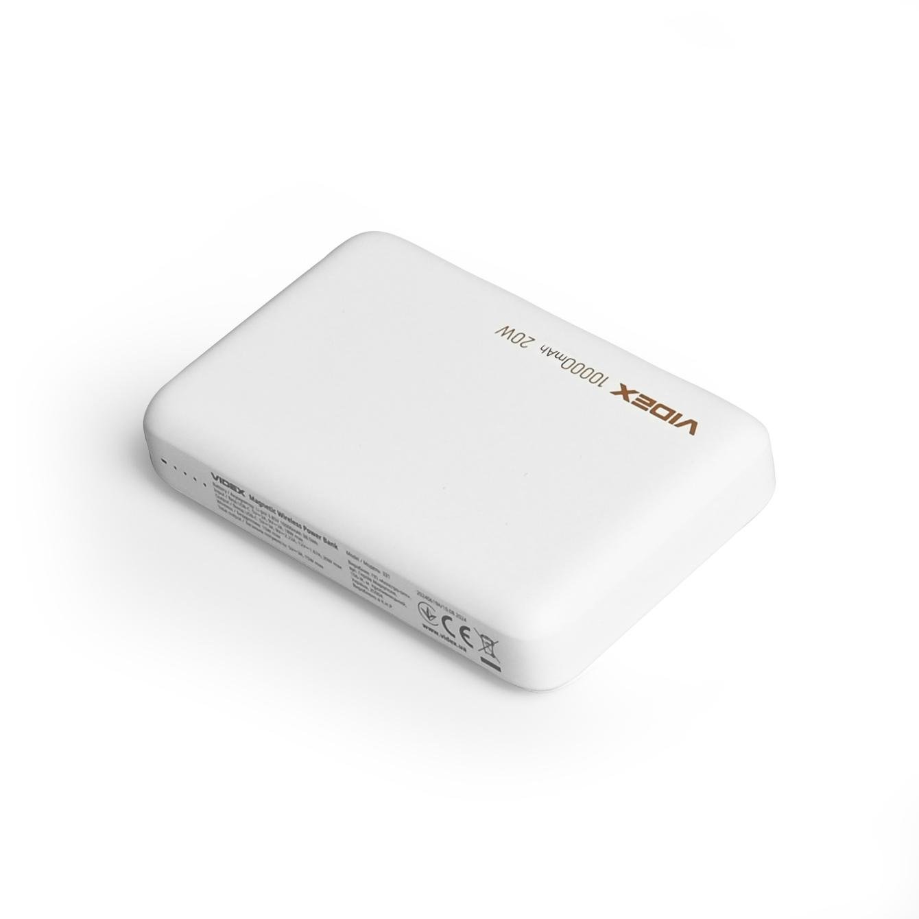 Повербанк з бездротовою зарядкою 10000 mAh VIDEX/PD20 W White (VPB-331) - фото 9 Повербанк з бездротовою зарядкою 10000 mAh VIDEX/PD20 W White (VPB-331) - фото 9