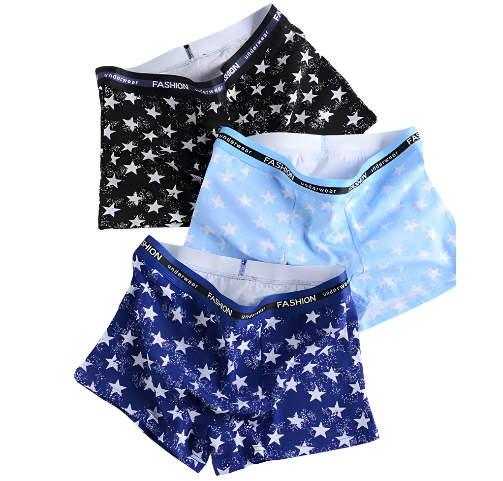 Трусы мужские Боксерки с принтом Звездочки L 3 шт. (ТБЗ01) Трусы мужские Боксерки с принтом Звездочки L 3 шт. (ТБЗ01)
