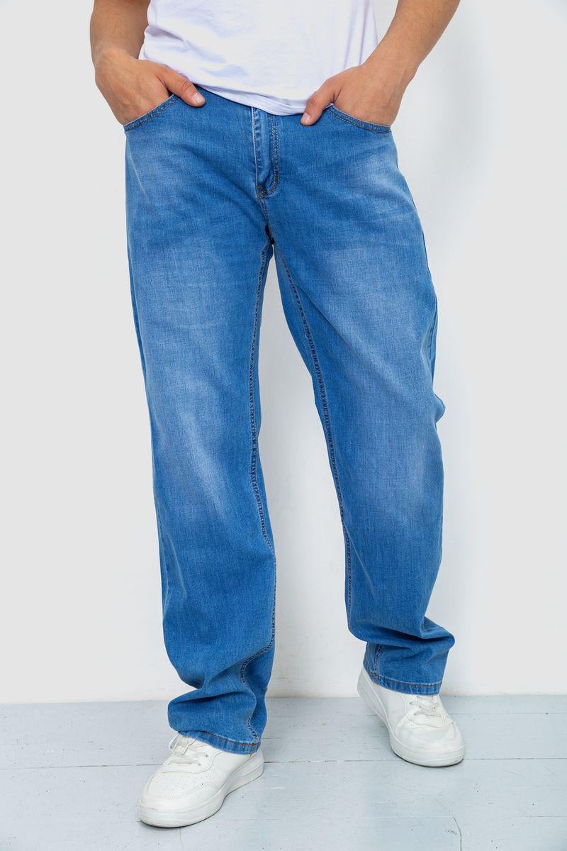 Джинсы мужские с потертостями Ager 244R22-783 р. 31 Голубой (110719_816967)