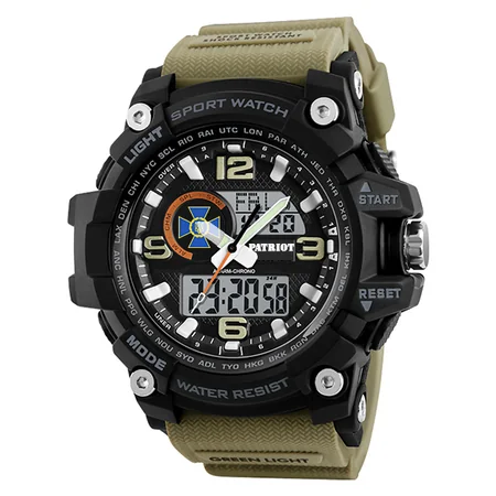 Наручные часы Patriot 012BKKHSBU СБУ с коробкой Черный/Хаки