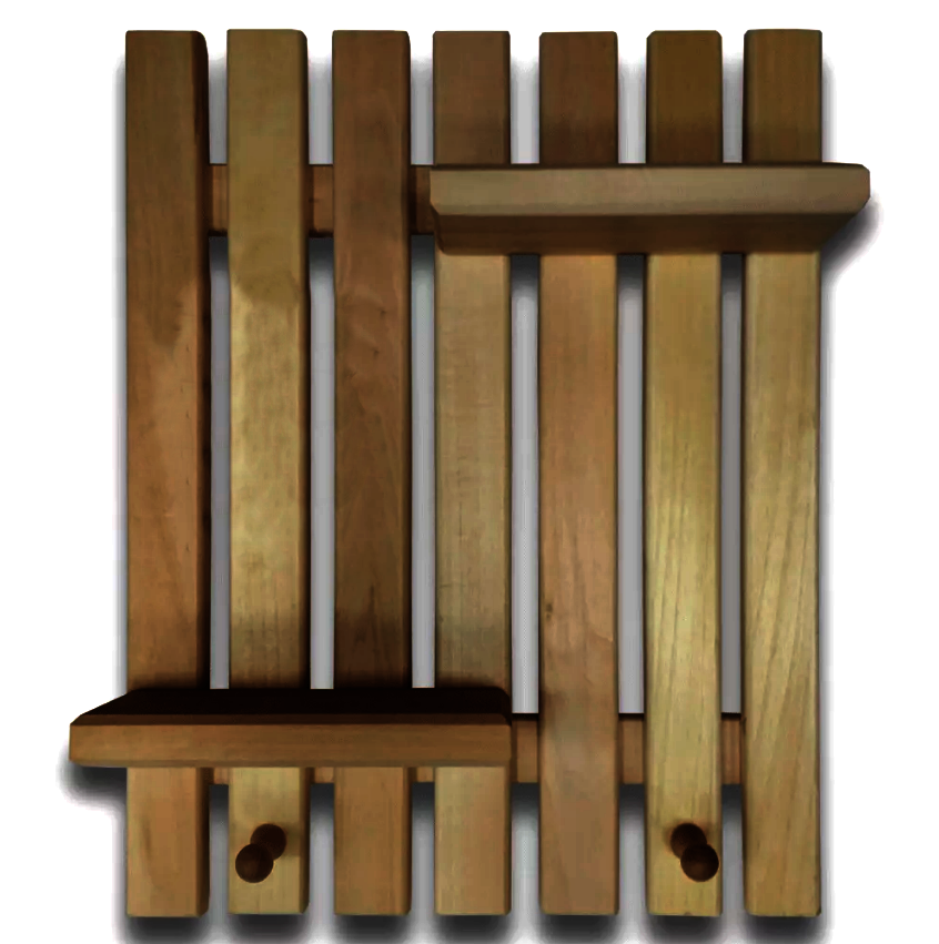 Вішалка банна з дерева Лохина Мускат (ВБА-000207)