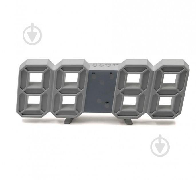 Электронные настольные LED часы с будильником и термометром VST LY 1089 Синяя подсветка