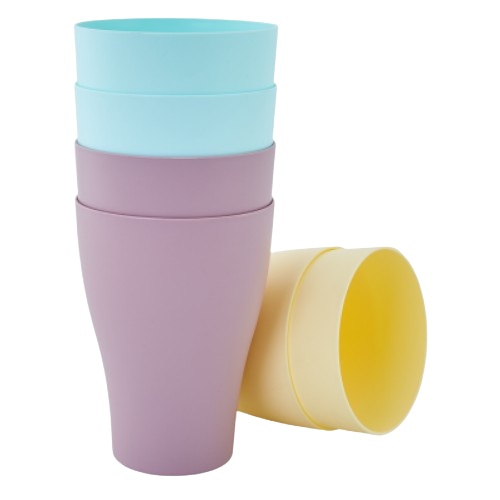 Набір стаканів Алеана мікс пластик 0,25 л 6 шт. Пастель (УТ000067347)