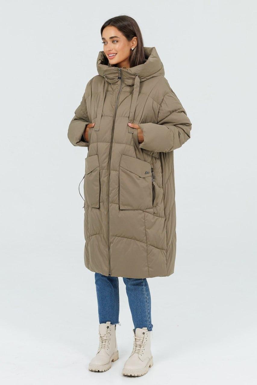 Пуховик жіночий 4354c р. 54 Сірий