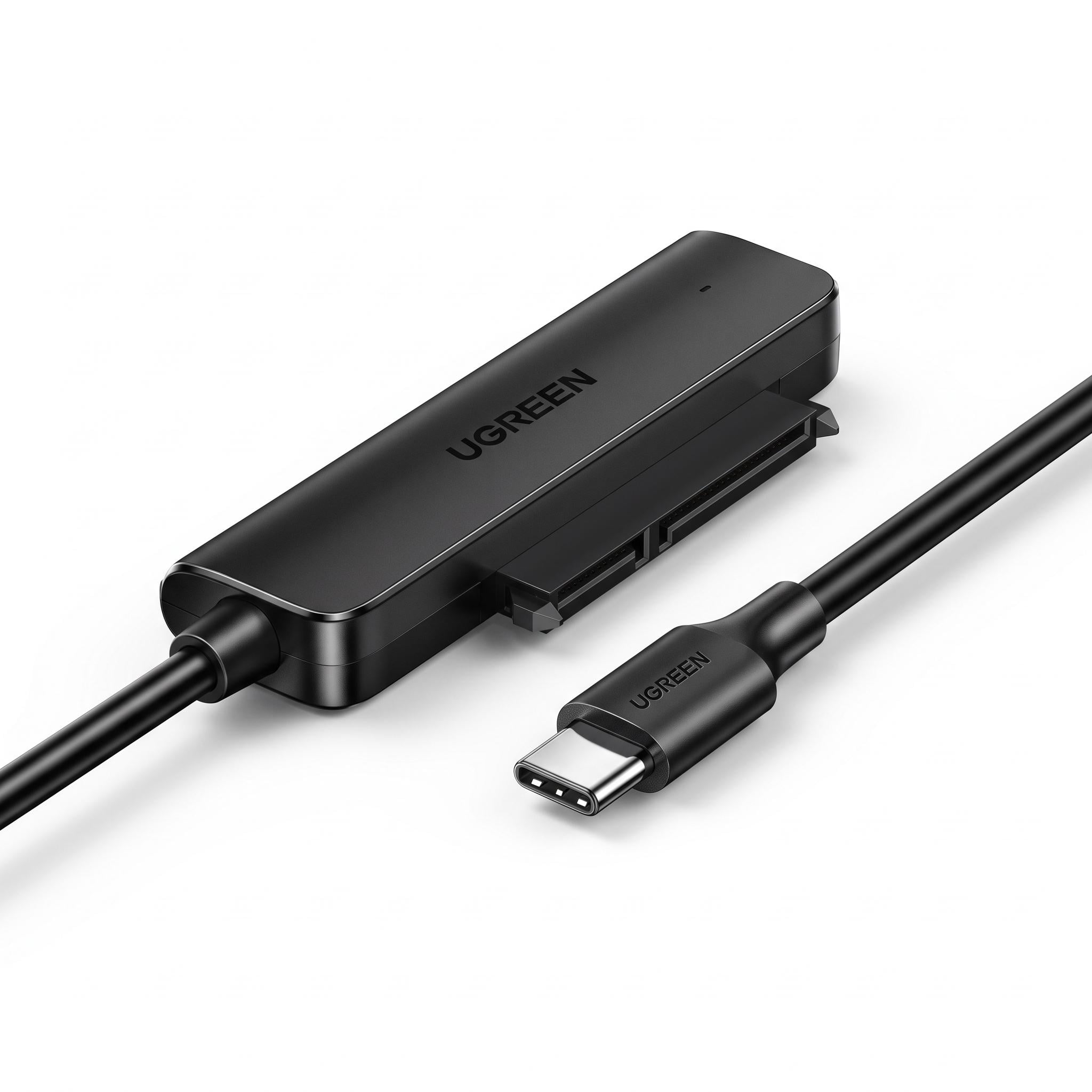 Адаптер UGREEN CM321 USB-C-SATA только для HDD и SSD 2,5" USB 3.1 Gen 1 до 5 Гбит/с UASP TRIM SMART Черный (70610)