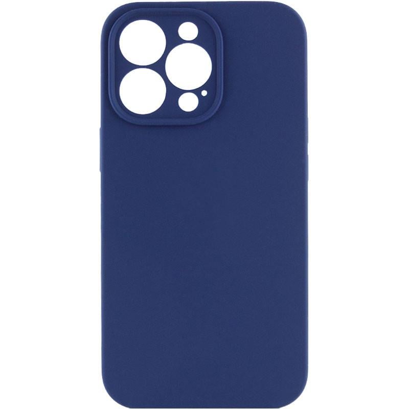 Протиударний чохол Silicone Case Full Camera Protective (AA) NL для Apple iPhone 15 Pro Max (6.7") Синій / Deep navy