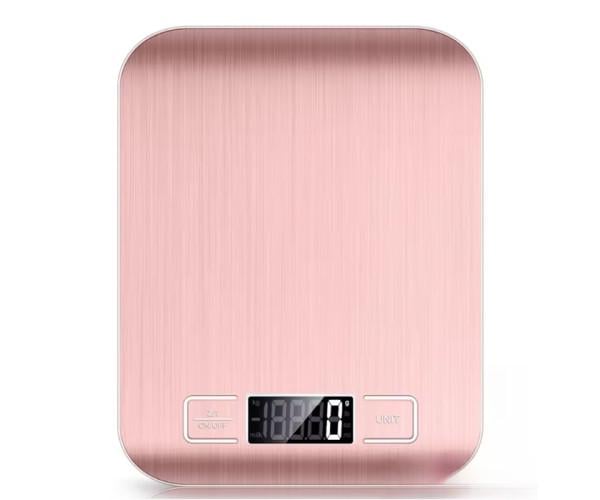 Весы кухонные электронные ААА до 10 кг Розовый (1453)