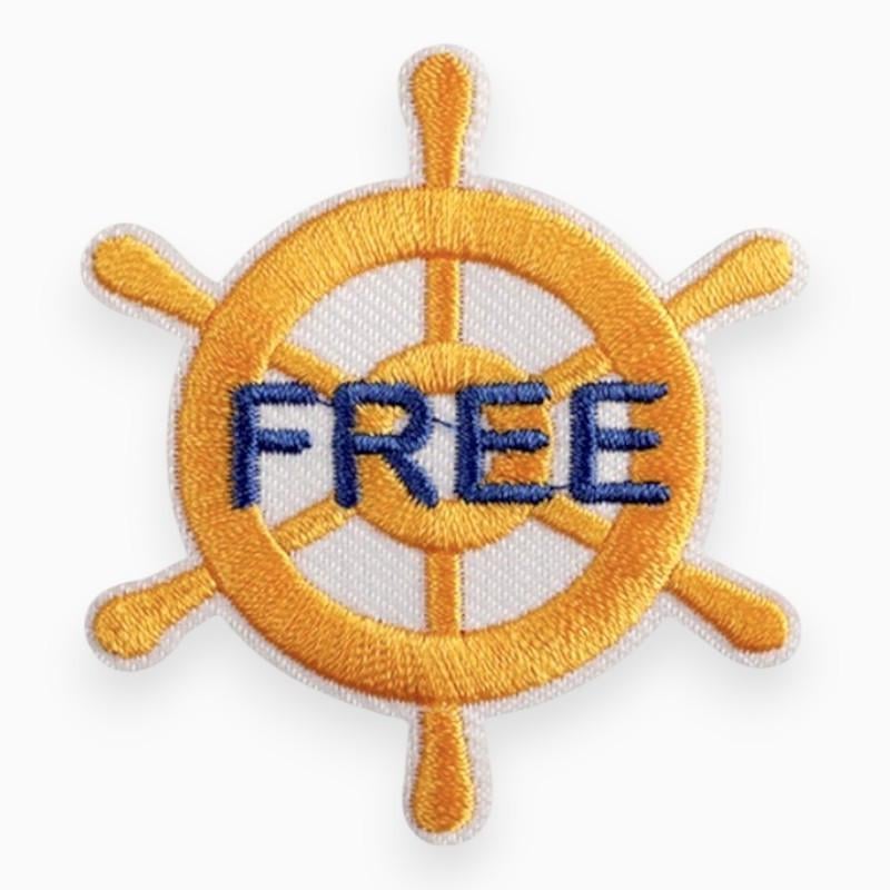 Термоаппликация FREE вышитая 6х5,4 см 1 шт. Желтый (АК6054м04)