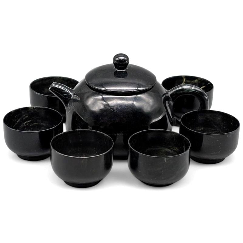 Сервиз для чая из нефрита Классический (13-0-0129)