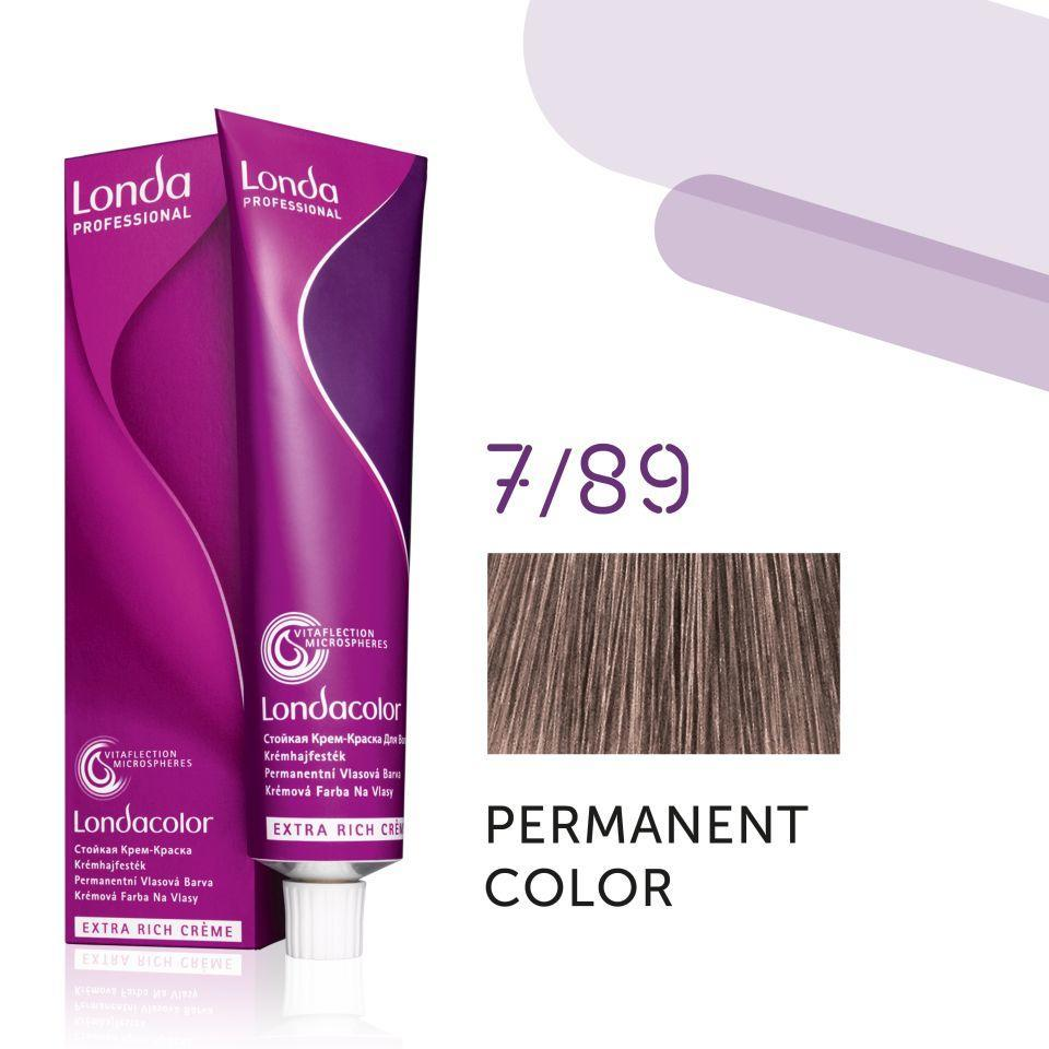 Фарба для волосся Londa Professional Permanent Color Extra Rich Creme 7/89 Medium blonde pearl-ash 60 мл - фото 2