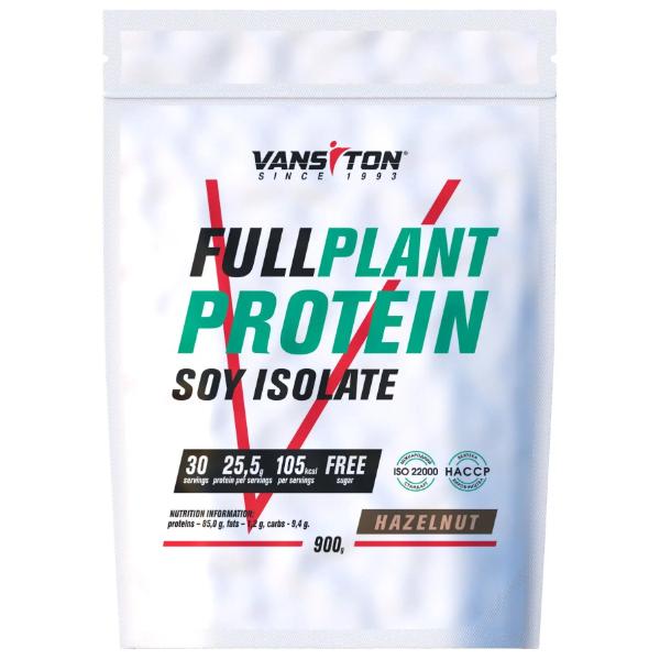 Протеин Vansiton Full Plant Protein Soy Isolate Hazelnut 900 г/30 порций (23505774)