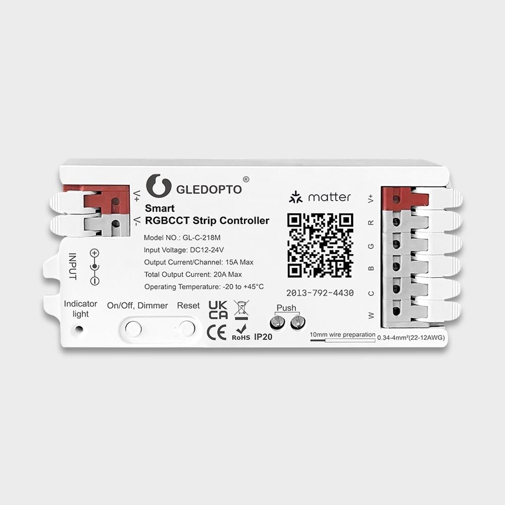 Светодиодный контроллер Gledopto Matter RGB/CCT (GL-C-218M)