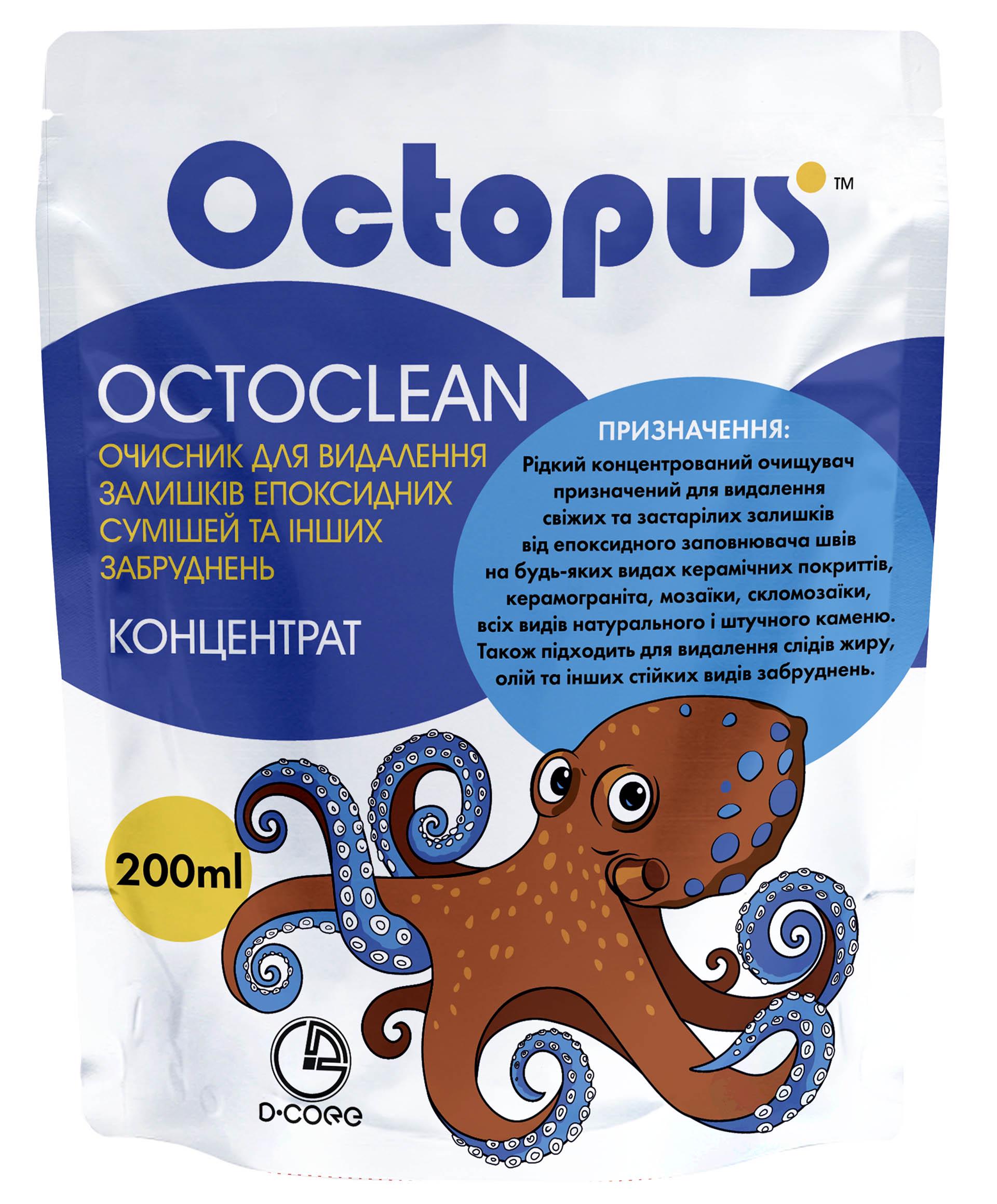 Очиститель остатков эпоксидных заполнителей швов Octopus octoclean для керамических поверхностей и мозаики