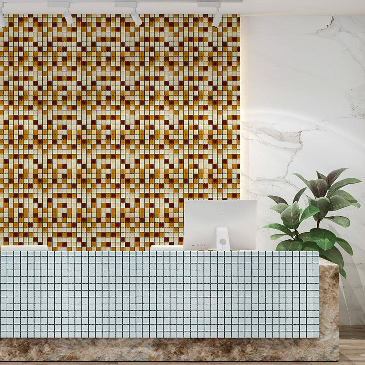 Мозаїка з декоративного скла 298х298х4,5 мм Коричневий р. (SW-00002363) - фото 5 Мозаїка з декоративного скла 298х298х4,5 мм Коричневий р. (SW-00002363) - фото 5