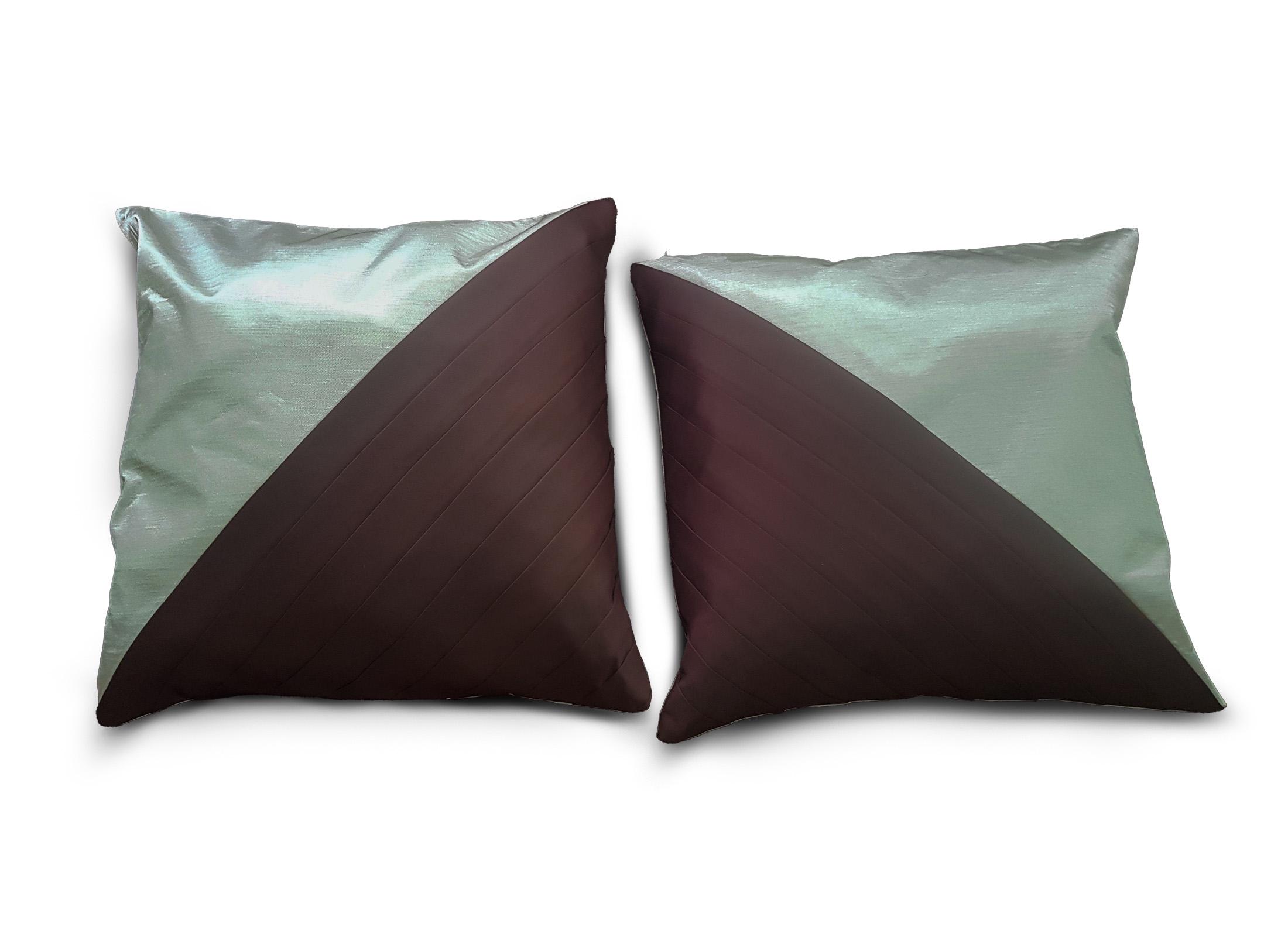 Комплект декоративных подушек Firanka Simple 40х40 см 2 шт. Молочный с шоколадным (п_0069) Комплект декоративных подушек Firanka Simple 40х40 см 2 шт. Молочный с шоколадным (п_0069)