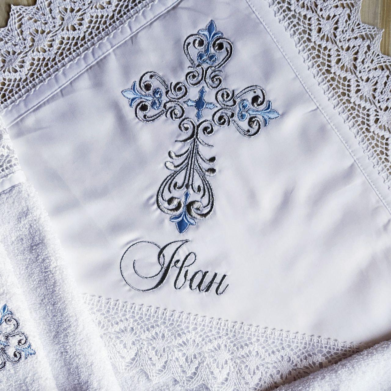 Набор для крещения именной Светлая любовь махровая крыжма/мешочки для локона и хранения (2177138016) - фото 3 Набор для крещения именной Светлая любовь махровая крыжма/мешочки для локона и хранения (2177138016) - фото 3