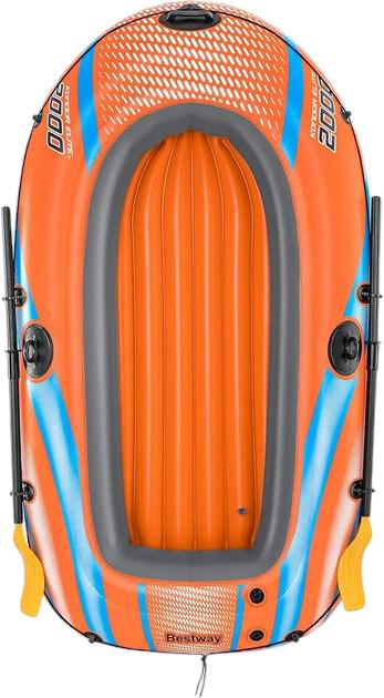 Човен надувний двомісний Bestway Kondor Elite 2000 з веслами та насосом до 120 кг (61141) - фото 7 Човен надувний двомісний Bestway Kondor Elite 2000 з веслами та насосом до 120 кг (61141) - фото 7