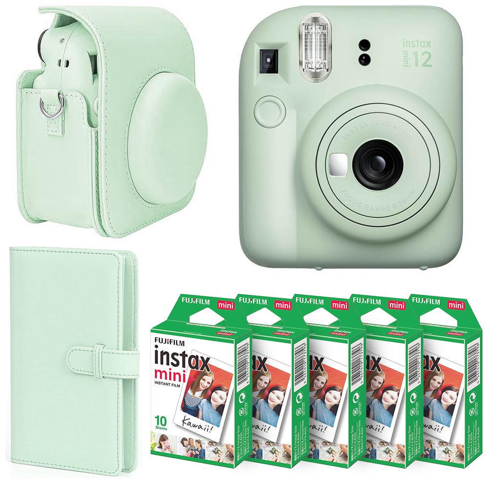 Подарочный набор Fujifilm Instax Mini 12 фотобумага 50 шт./чехол/фотоальбом 108 фото Зеленый Подарочный набор Fujifilm Instax Mini 12 фотобумага 50 шт./чехол/фотоальбом 108 фото Зеленый