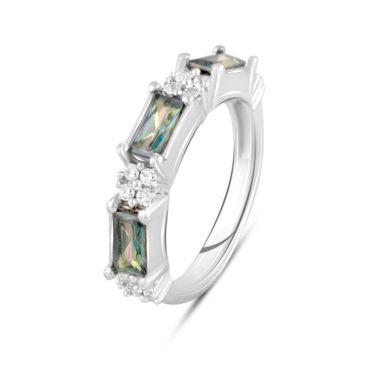 Кольцо серебряное с мистическим топазом 1,268 ct 3,64 г р. 17 (2110750)