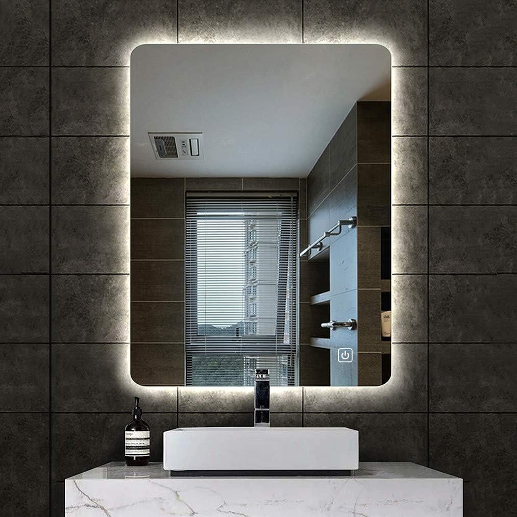 Зеркало Dim Dzerkal BRESA с LED-подсветкой и сенсорным управлением 80х60 см (9952)