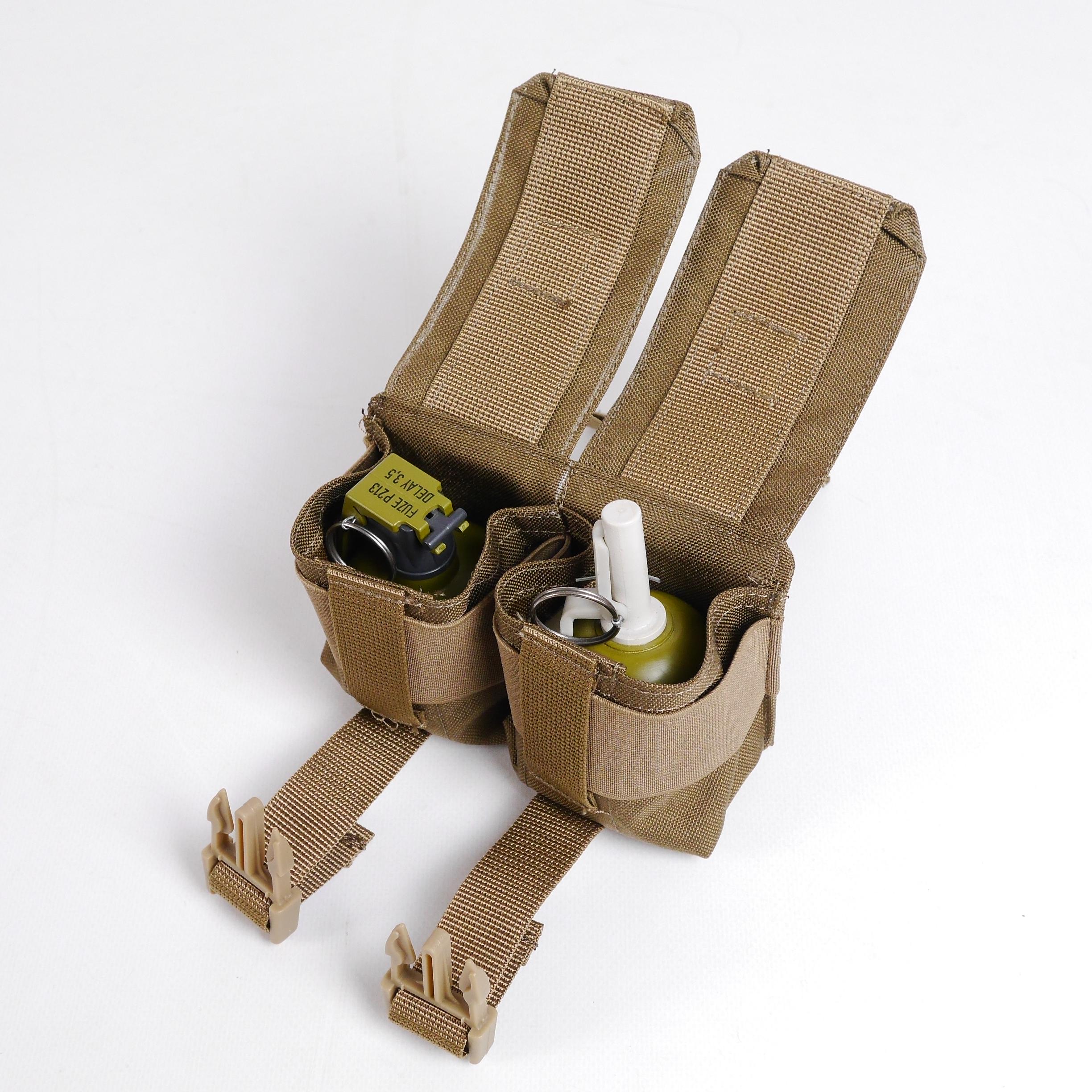 Подсумок под 2 гранаты KIBORG GU Double Mag Pouch Coyote - фото 7 Подсумок под 2 гранаты KIBORG GU Double Mag Pouch Coyote - фото 7